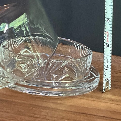 VTG Art Deco Glass Covered Butter Cheese Dish Domed Top 4 1/2" Classic 30s style - Picture 10 of 16