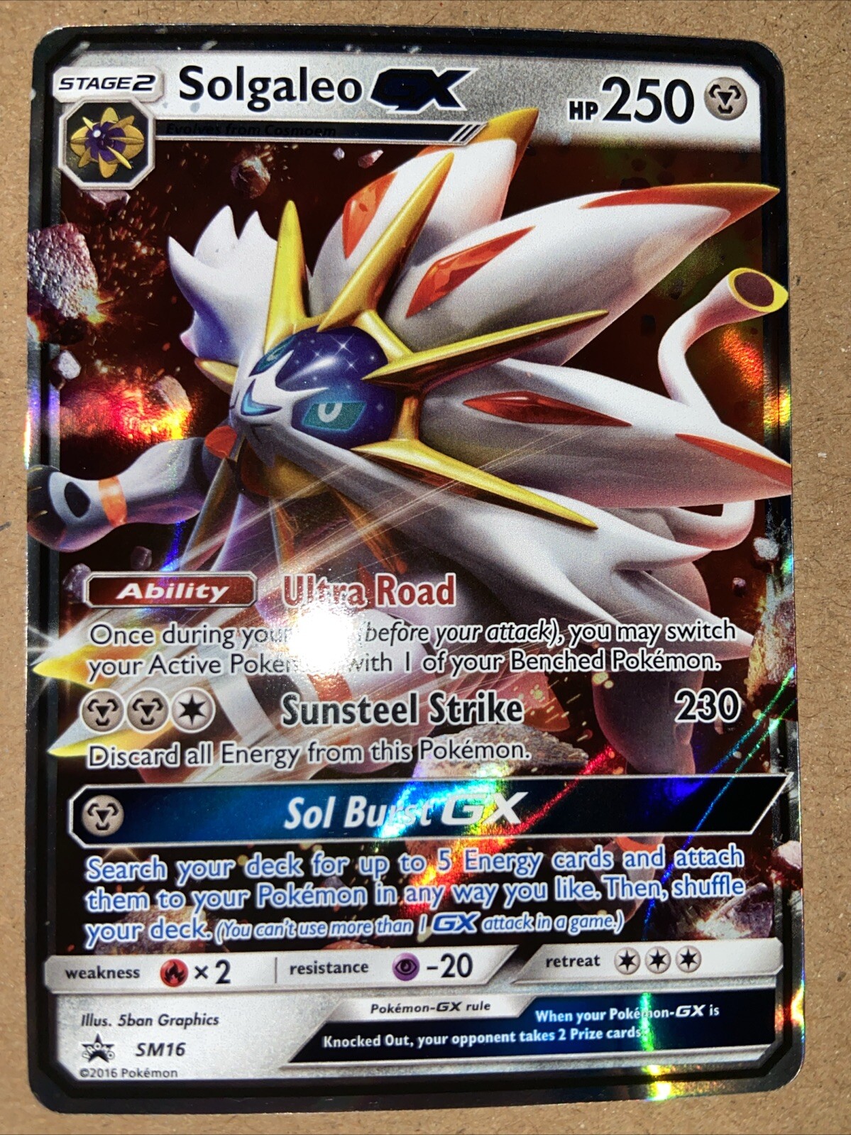 Solgaleo GX - SM16 - Pokemon Promo Sun & Moon Ultra Rare Card NM