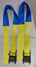 Set of 2 - 3" Under Lift Tie Down Straps & Ratchets for Century Jerdan Vulcan
