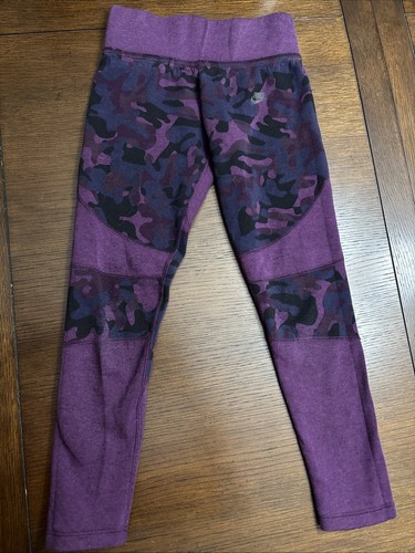 NIKE Big Girls Purple Camouflage Tech Fleece Leggings Medium - Picture 2 of 9