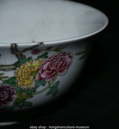 Ancien bol oiseau vente en gros fleur 8,4