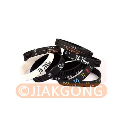 DSLRKIT Fotógrafo Silicona Pulsera Pulseras SET 8 piezas/Lente de parada Zoom Creep