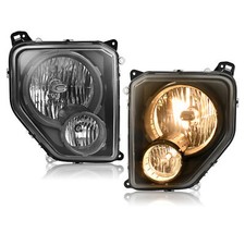 Left Right Side For 2008-2012 Jeep Liberty Black Headlights W Fog Lamp Bulbs