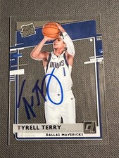 Tyrell Terry Signed 2020-21 Panini Clearly Donruss Card Auto Mavs Autograph COA