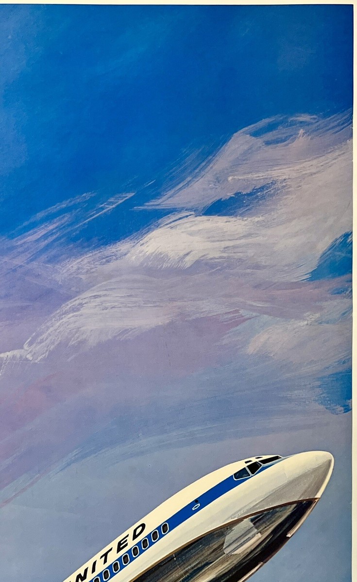 ユナイテッド航空70年代ポスター Amazon.co.jp: ボーイングスーパー727飛行機 - ユナイテッド航空