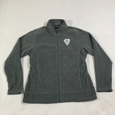 Olympic Games Jacket Womens Large Gray Fleece Full Zip Sochi 2014 Winter Games