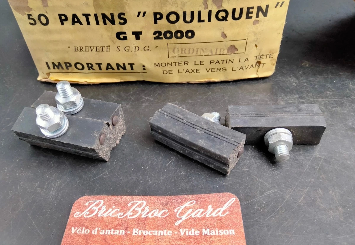 Patins De Freins Soffac Vintage – Caoutchouc Noir, Neufs Avec Défauts Mineurs