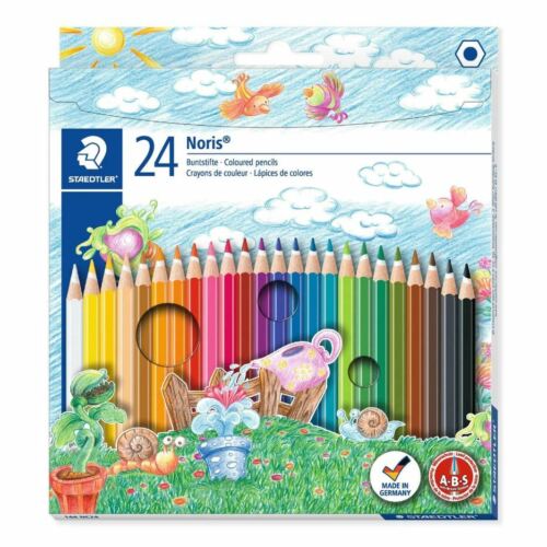 Ensemble de crayons de couleur STAEDTLER 24 crayons de couleur Noris Club® art dessinateur - Photo 1 sur 9