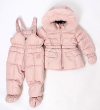 ADD Daunen rosa Schneeanzug/Schneehose & Jacke m.Echtfell Gr.12Mon. NEU %%%