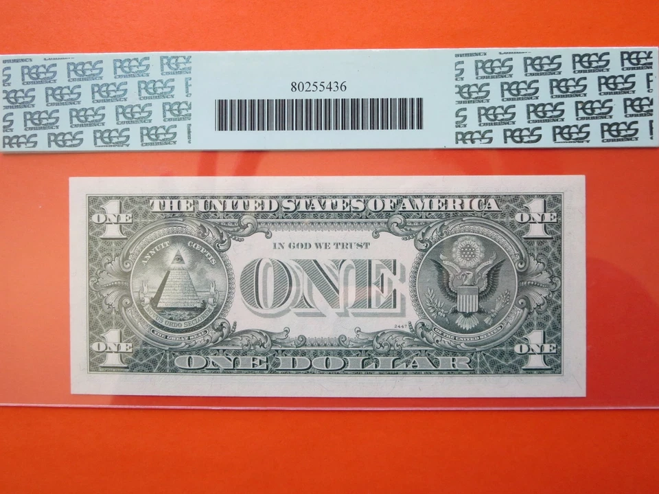 $1 1977 a federal reserve note graded error:  insufficient inking  26-080 - Image 3 of 3