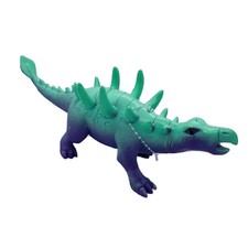 Ankylosaurus Dinosaur Figure Toy Ankyo 9  Long Hard Plastic Purple  Green NWOT