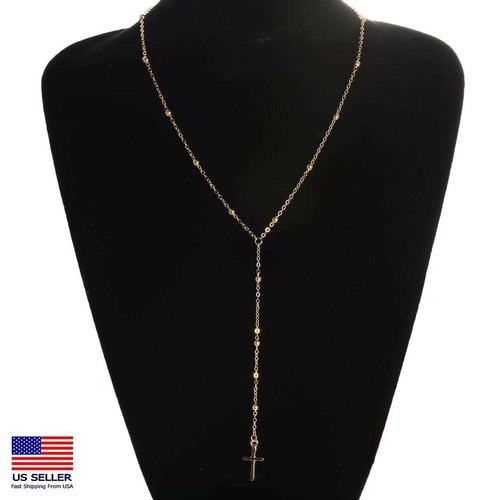 Fashion Women Jewelry Necklace Jesus Cross Y-Drop Tassel Ball Style Pendant 0578 - 第 1/7 張圖片