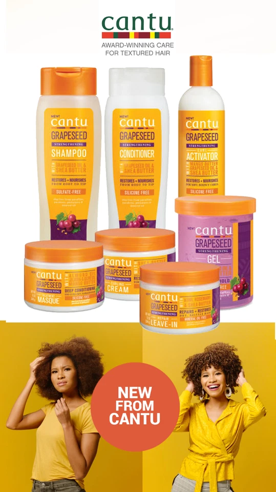 Cantu | Grapeseed Strengthening Hair Care Products For Curly And Wavy Hair - Image 3 of 4