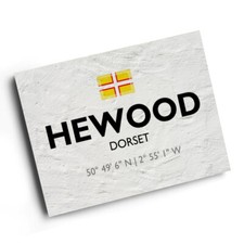 A4 PRINT - Hewood, Dorset - Lat/Long ST3502