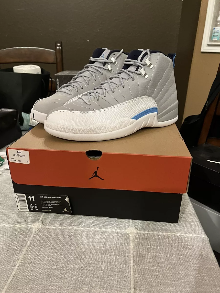 jordan 12 grey and blue