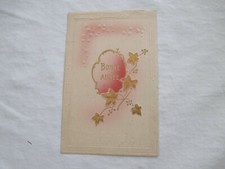 FANCY EMBOSSED POSTCARD - POSTCARD - LIKE CHROME 1900 - HAPPY NEW YEAR - IVY 