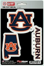 Auburn Tigers ProMark Die-Cut Decal Stickers 3 Pack