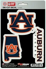 Auburn Tigers ProMark Die-Cut Decal Stickers 3 Pack