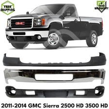 Front Bumper Chrome Valance Kit For 2011-2014 Gmc Sierra 2500 Hd 3500 Hd