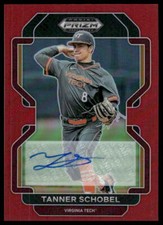 2022 Panini Prizm Draft Picks #PDP68 Tanner Schobel Base Autographs Red #/50