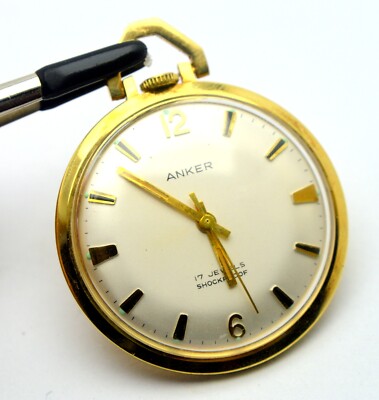 VINTAGE ANKER 17 JEWELS SHOCKPROOF LADIES MECHANICAL POCKET WATCH