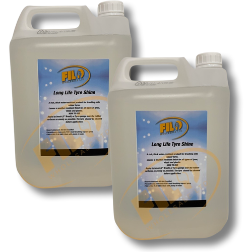 Premier Tyre Shine Sheen 2X5L Long Life Wet Look Silicone Tyre Dressing