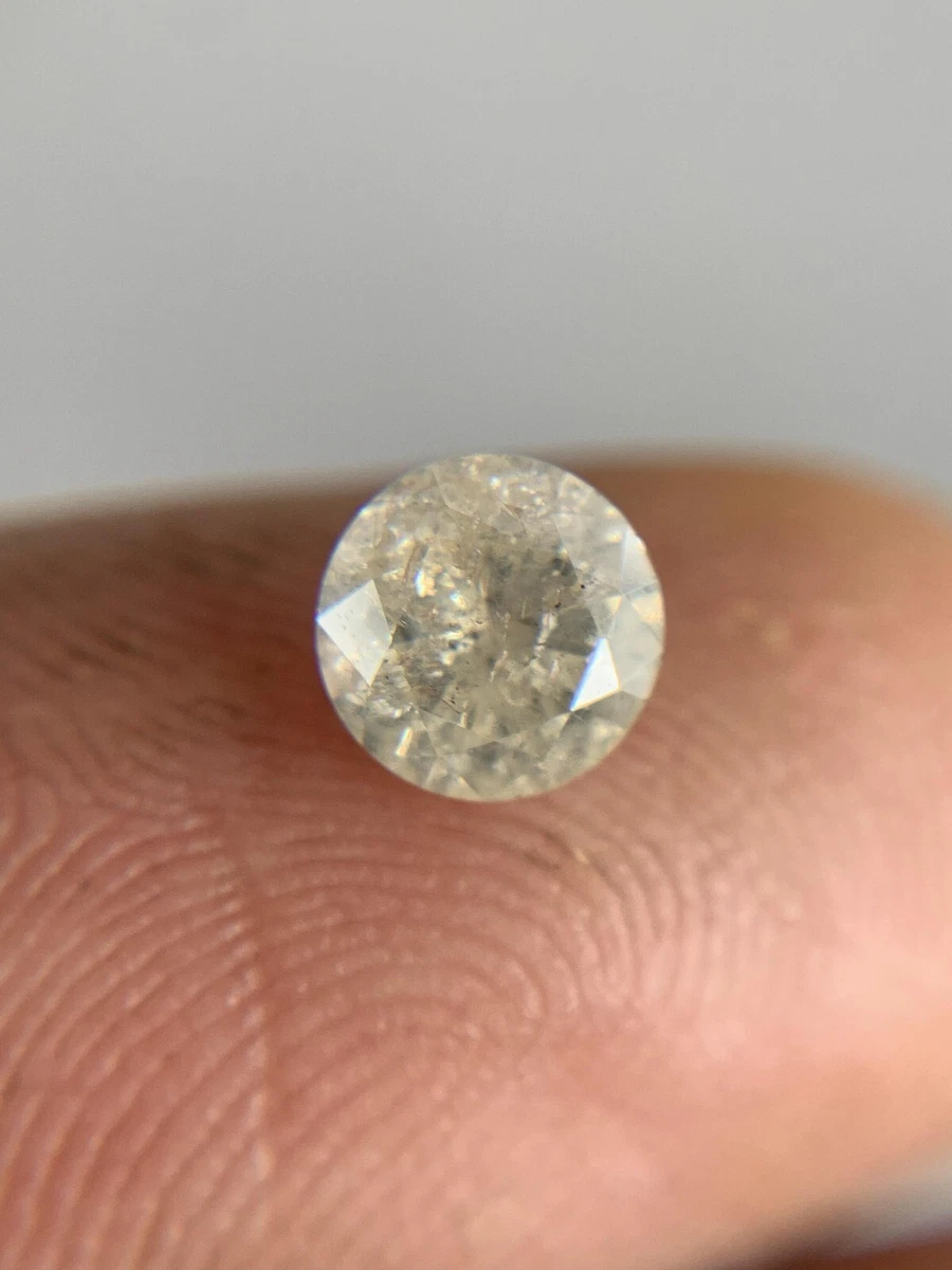 0.53ct Icy Off White Natural Diamond Round Brilliant Cut Diamond For Jewelry
