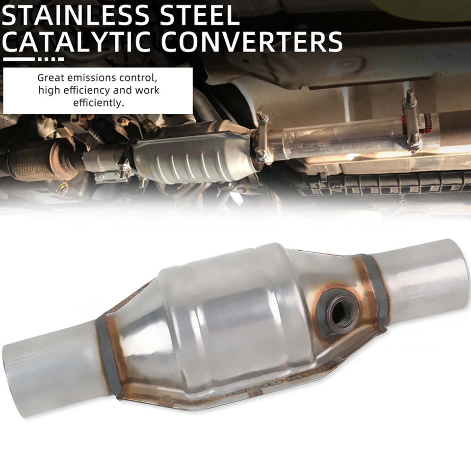 Pair 2" Inlet/Out Catalytic Converter High Flow Stainless For Scion xD 2008-2012 - Image 2 of 4