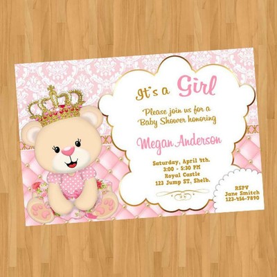 teddy bear baby shower for girl