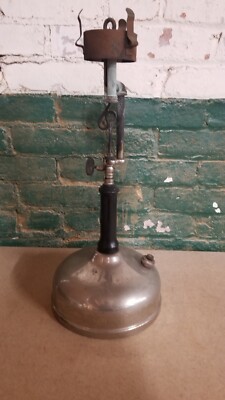 Vintage Metal Can Oil Lamp Base Unique - Camping / Portable