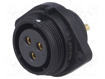 SP21 500V PIN: 3 weiblich 30A IP68 Buchse Löten 4mm2  -25÷85°C SP2113/S3 WEIPU-S