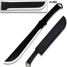 Black Machete Full Tang /Fixed Blade 19" Overall