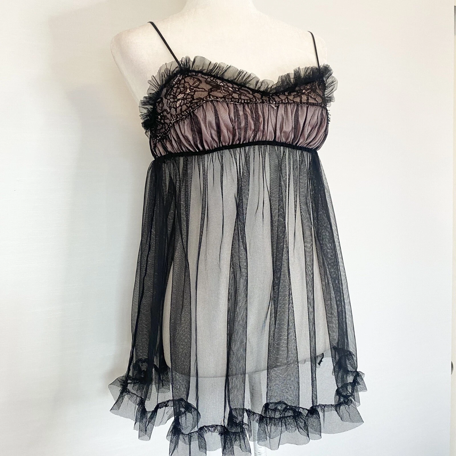 UNDERCOVER Y2K Victoria’s Secret Milkmaid Babydoll Sexy Little Things Vestito Slip Chemise M