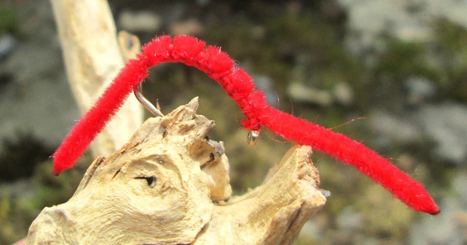 Gilchrist Fliegen. 3 x SAN JUAN WORM. Auswahl von Größen