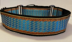 Martingale Dog Collar Blue Bronze 1 5 Wide Lurcher Greyhound