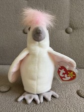 TY Beanie Baby Kuku the Cockatoo with ERRORS RARE RETIRED Bird 1997 1998