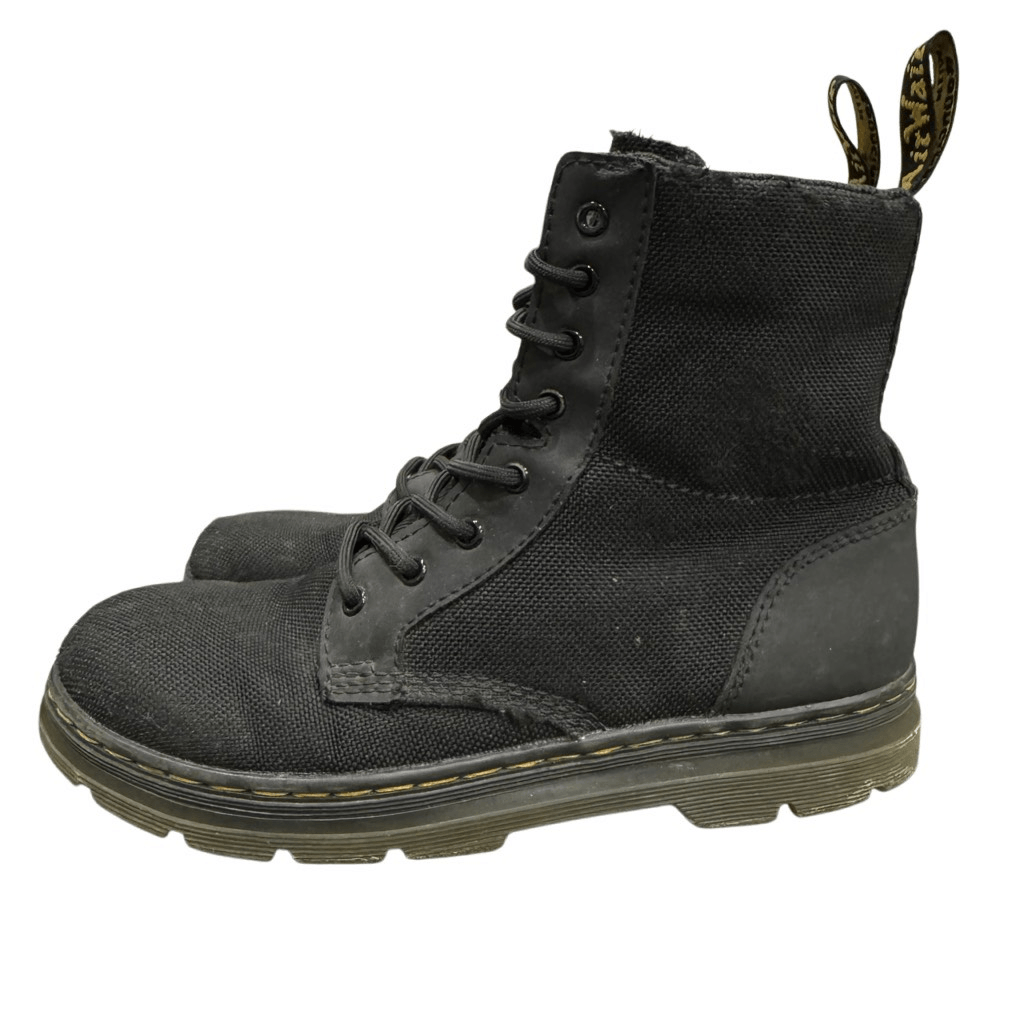 Doc Martens Dr Combs J AW004 Black Combat Boots Canvas Zip  display picture 2