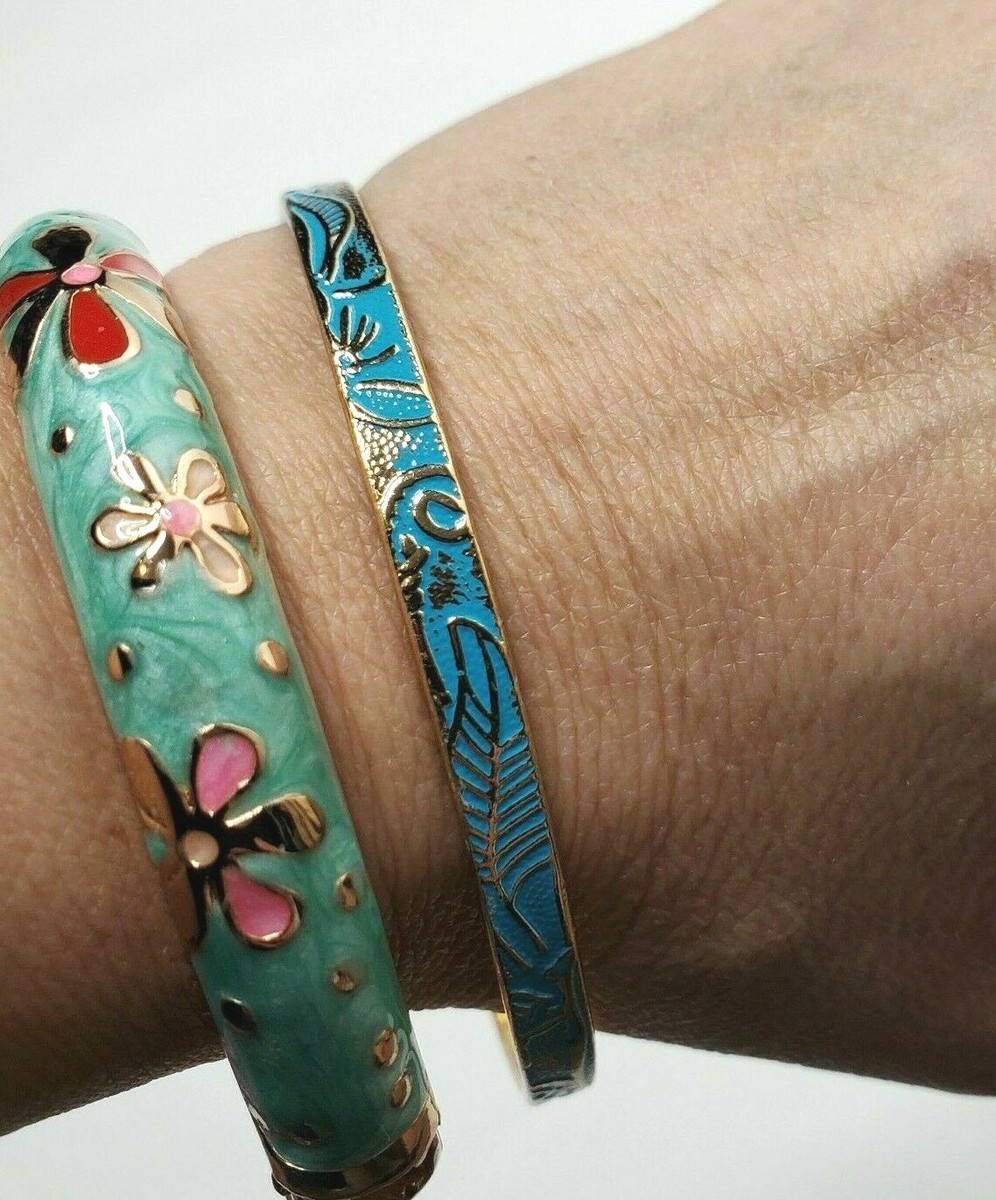 Jiu Long Xing Floral Bracelet Bangle | eBay