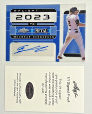 2023 Leaf Metal Flight GUNNAR HENDERSON RC Press  Proof AUTO 1/1 Orioles