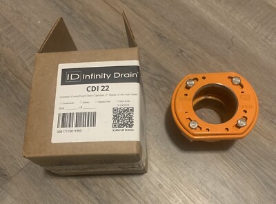 Infinity Drain CDI 22 Compact Clamp Down cast iron 2'' Throat, 2'' no hub Outlet