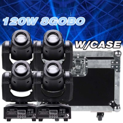 120W Moving Head Stage Light LED RGBW Gobo Beam Spot Lighting DMX DJ Disco+Case