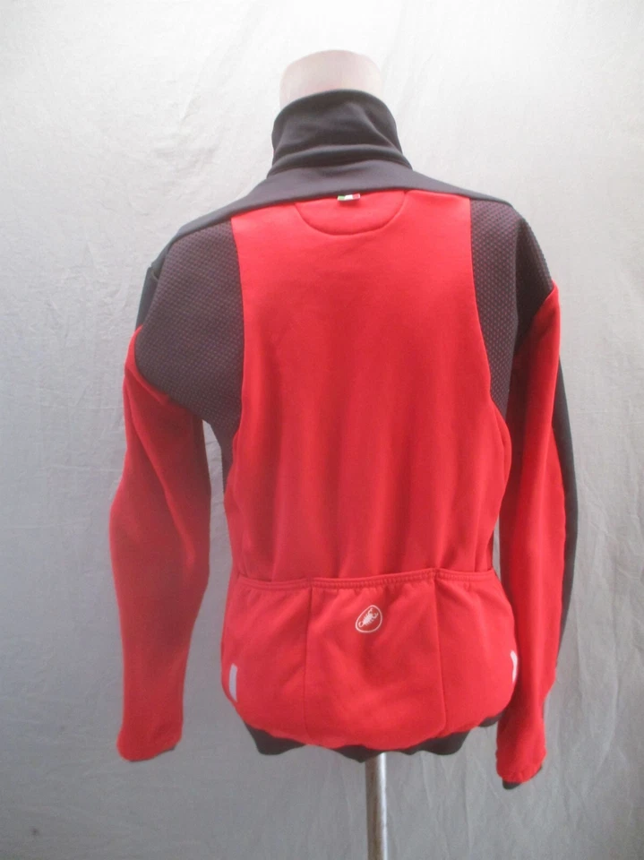 Женская велосипедная куртка Castelli размер XL красная на молнии с воротником и задним карманом 919 - Изображение 4 из 4