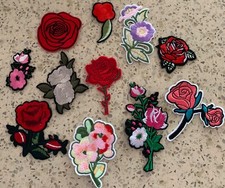 New fashion 11 pcs lot small flower embroided iron on sewing patches