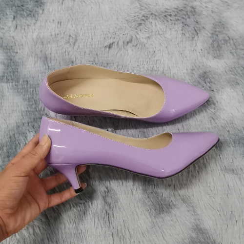 Sexy Pointed Toe 5cm Low Heel Pumps for Women in Sizes 35-42