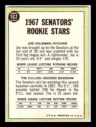 1967 Topps 1st-2nd Series #1-196 - You Pick - Volume Discounts - aaalvins - Picture 187 of 213