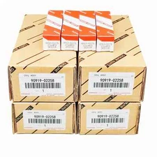 4PCS Denso OEM 90919-02258 Ignition Coils Spark Plugs For Toyota Corolla Prius