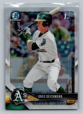 2018 Bowman Chrome Prospects #BCP45 Greg Deichmann /499 Refractor Athletics