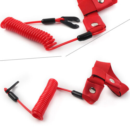 For Yamaha Jet Ski Wave Runner Stop Kill Key Floating Safety Wrist Lanyard Red