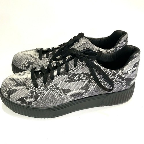 Zapatillas J By Janiko Forma Plana 39 EE. UU. 9 Mujer Piel de Serpiente Cuero Pitón Nuevas - Imagen 7 de 12