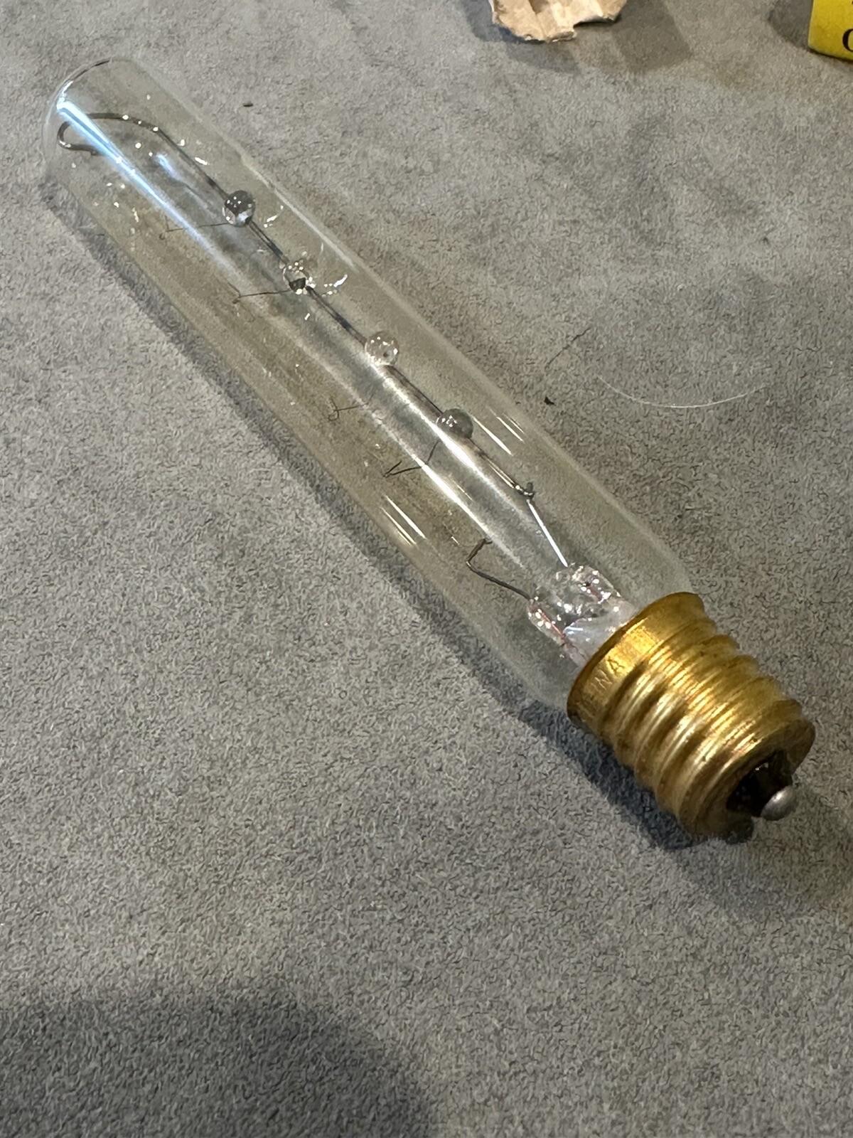 lot 11 Satco 25 watt tubular clear light bulbs S3222 unused intermediate base